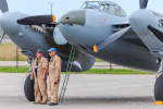Pilot, Mike Spalding (R) and navigator post-flight.