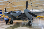Overall view of KA114 inside the hangar from the front-port quarter.