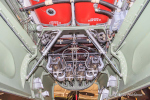 Overall view looking forwards showing the four 20mm cannon from underneath the bomb bay.