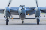 Close-up of KA114 taxying, view from directly in front of the aircraft.