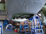 The underside of TA122's nose showing the location for the cannon.