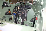 TA122's cockpit interior. The internal part of the drift sight is immediately to the left of the ladder on the back of the crew door at the right of the photo.
