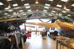 TA122 on the left, view looking forwards towards the prototype from the rear of the hangar.