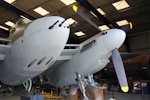 Closer view of the starboard side of TA122's nose and the inboard side of the port engine.